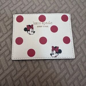 Kate Spade Cream and Red Minnie Mouse Card Holder